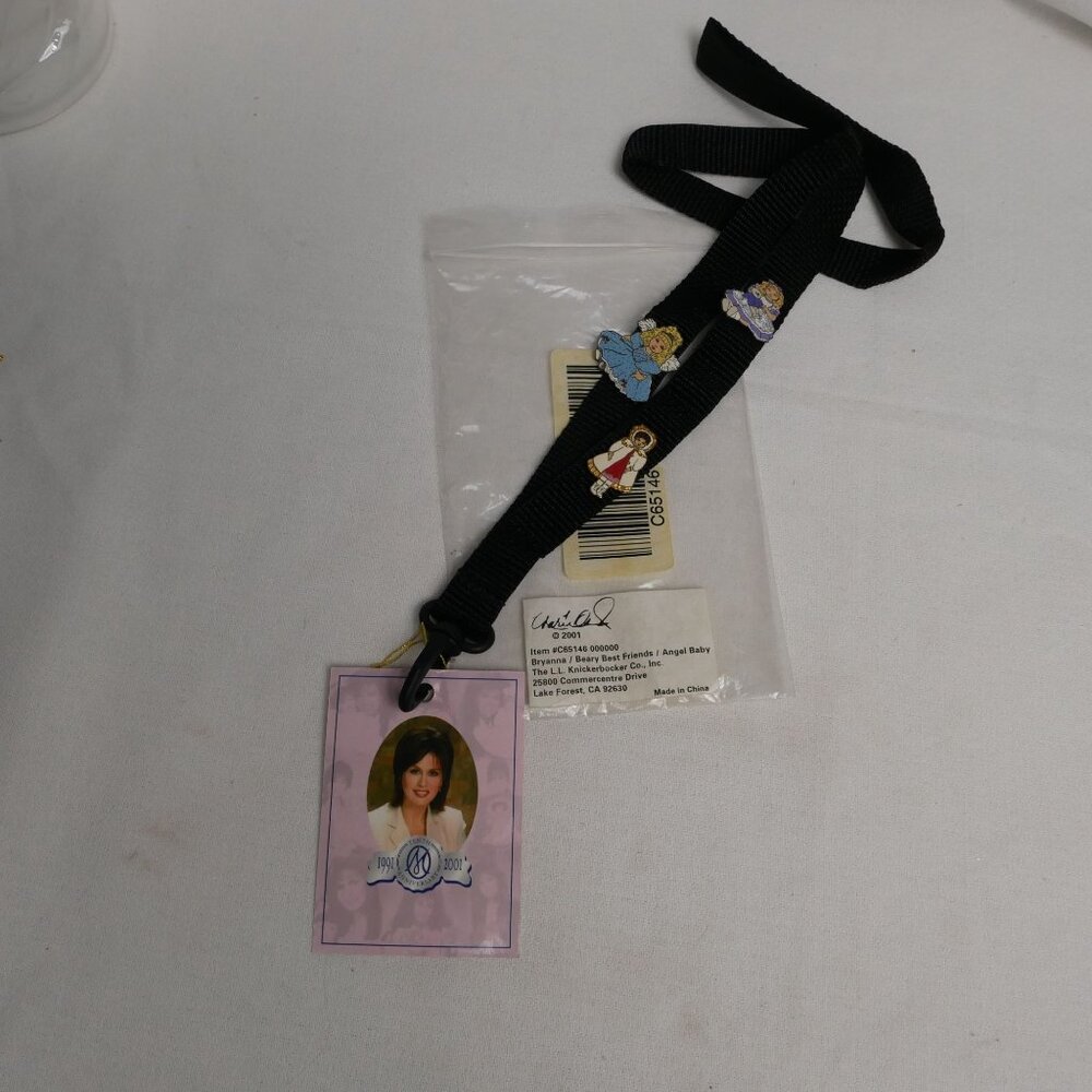Marie Osmond 10th Anniversary 91-01 Commemorative Lanyard With 3 Cute Doll Pins - Picture 8 of 8